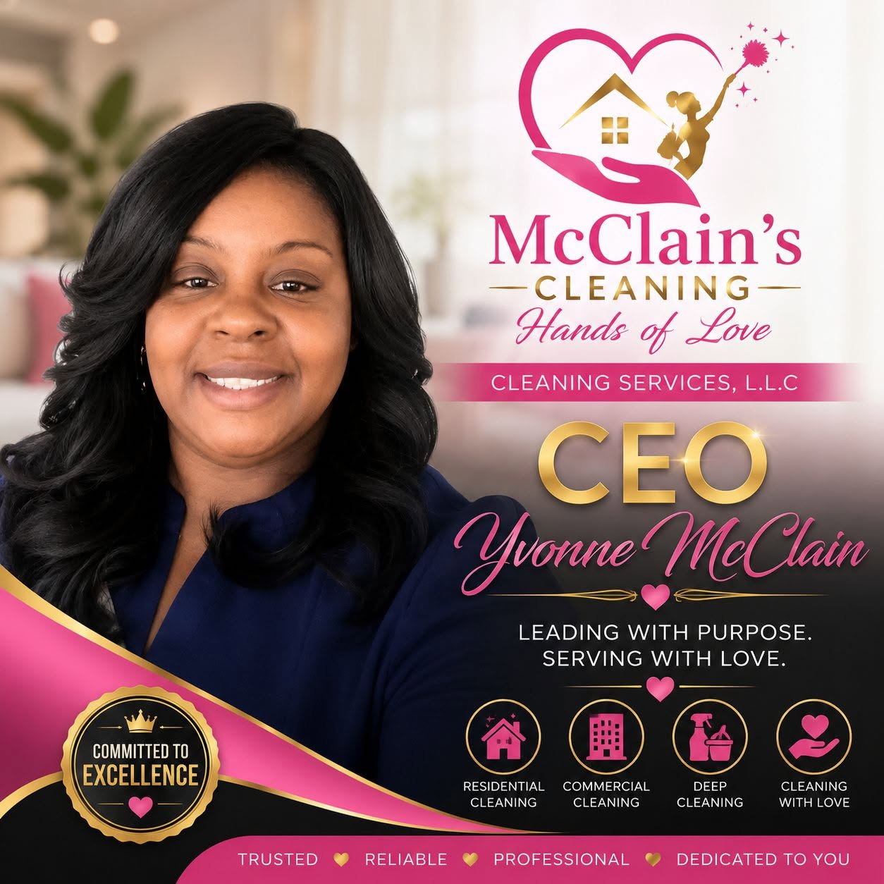 Yvonne McClain, CEO of McClain's Cleaning Hands of Love